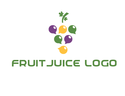 speech bubbles arranged like grapes logo
