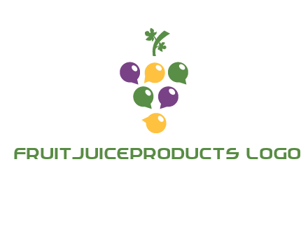 speech bubbles arranged like grapes logo