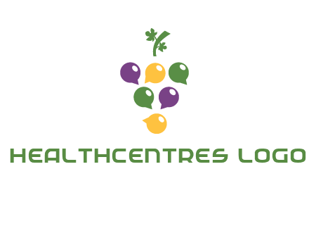 speech bubbles arranged like grapes logo