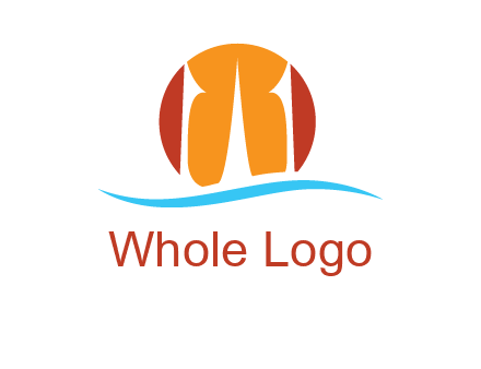 bacon inside circle over curved line