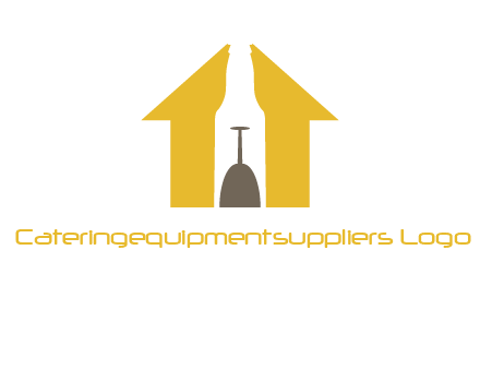 upside down wine glass in bottle inside home logo