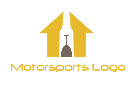upside down wine glass in bottle inside home logo
