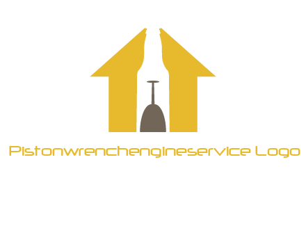 upside down wine glass in bottle inside home logo