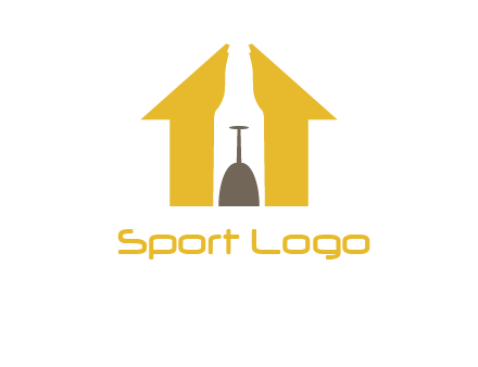 upside down wine glass in bottle inside home logo