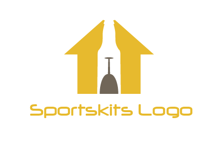 upside down wine glass in bottle inside home logo