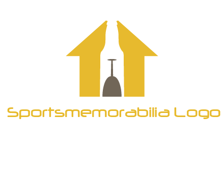 upside down wine glass in bottle inside home logo