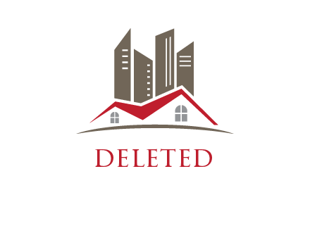 buildings behind home logo