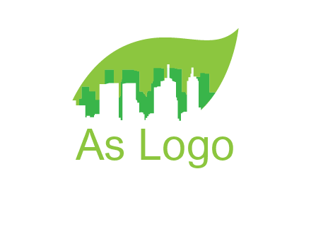 outline of buildings in leaf