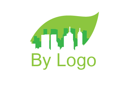 outline of buildings in leaf