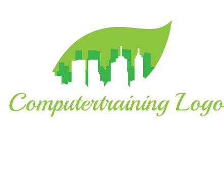 outline of buildings in leaf