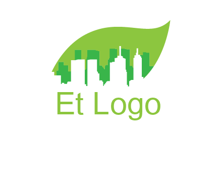 outline of buildings in leaf
