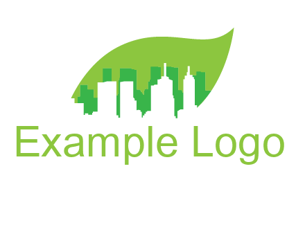 outline of buildings in leaf