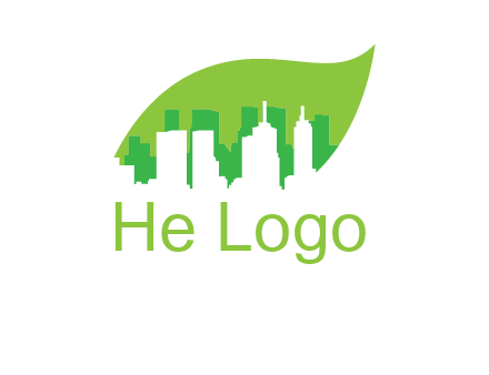 outline of buildings in leaf