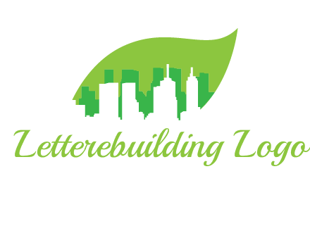 outline of buildings in leaf
