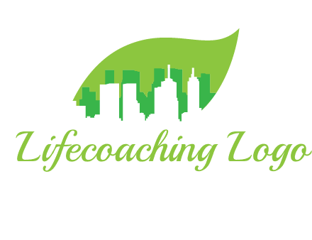 outline of buildings in leaf