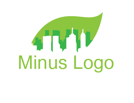 outline of buildings in leaf