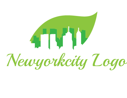 outline of buildings in leaf