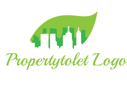 outline of buildings in leaf