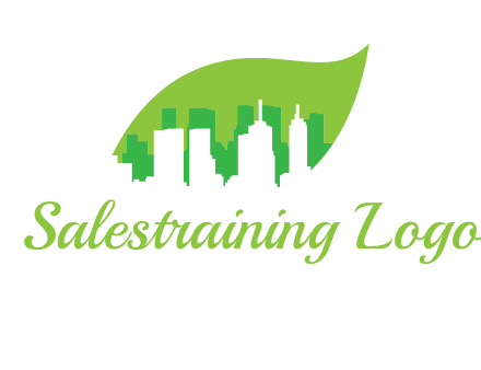 outline of buildings in leaf