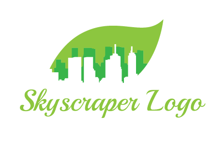 outline of buildings in leaf