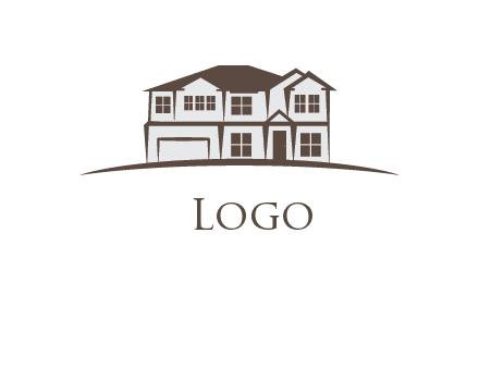 family home or mansion logo