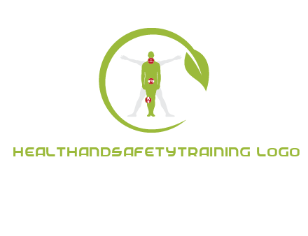 man inside leaf or sprout logo