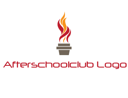 flaming torch logo
