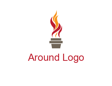 flaming torch logo
