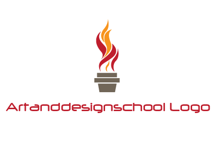 flaming torch logo