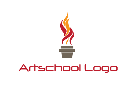 flaming torch logo