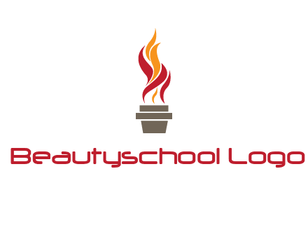 flaming torch logo