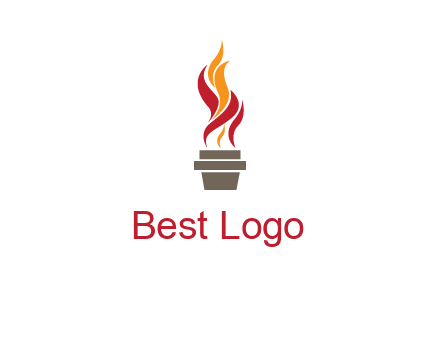 flaming torch logo