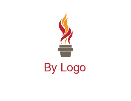 flaming torch logo