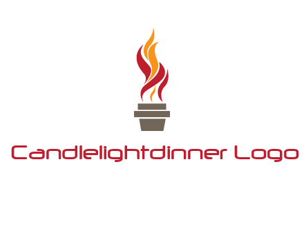 flaming torch logo