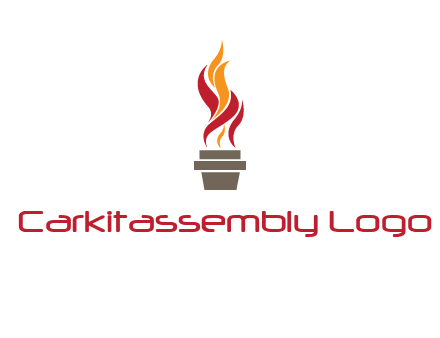 flaming torch logo