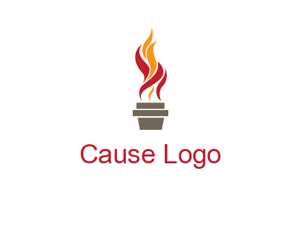 flaming torch logo