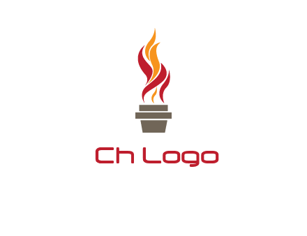 flaming torch logo