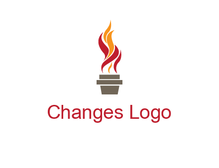 flaming torch logo