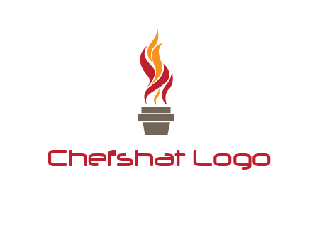 flaming torch logo