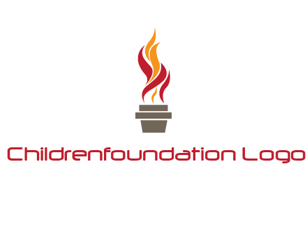 flaming torch logo