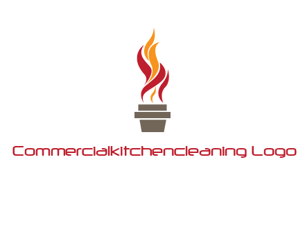 flaming torch logo