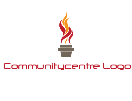 flaming torch logo