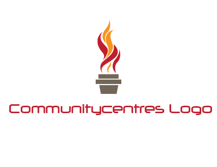 flaming torch logo