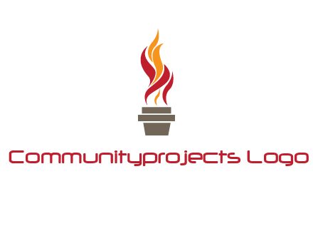 flaming torch logo