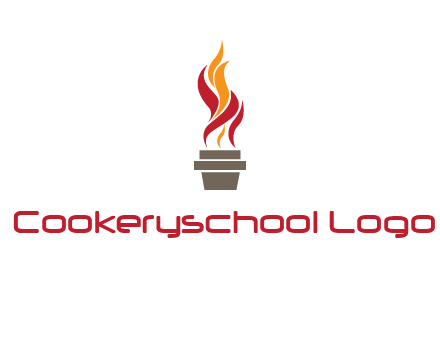 flaming torch logo