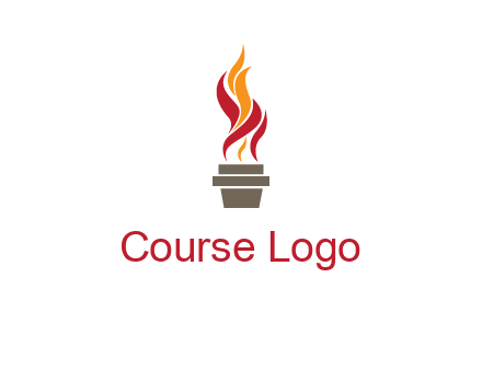 flaming torch logo