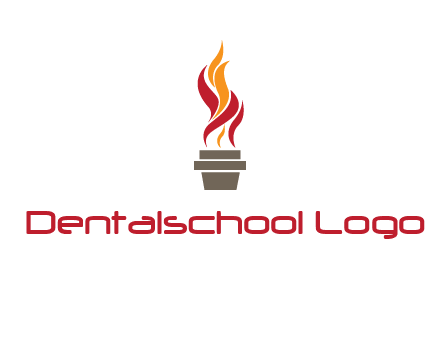 flaming torch logo