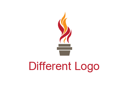 flaming torch logo