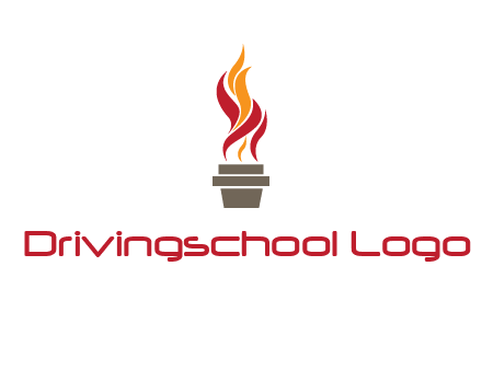flaming torch logo