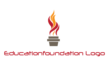 flaming torch logo